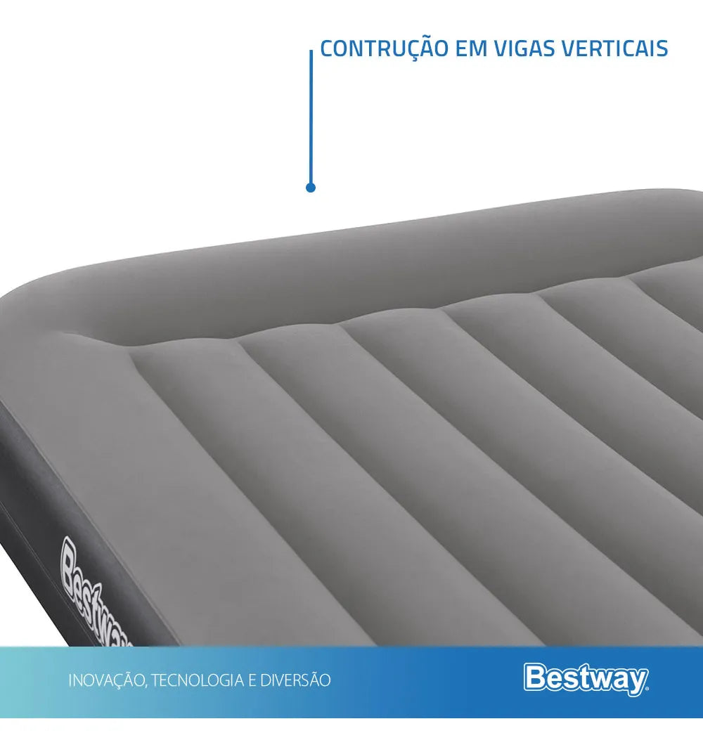 Colchão Inflável Bivolt Queen Casal Suporta 300kg Tritech Usb Elétrico Bestway