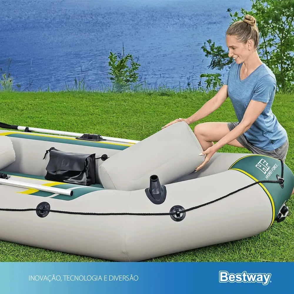 Bote Inflável Ranger 4x P/ 4 Pessoas+ 2 Remos+ Bomba Bestway