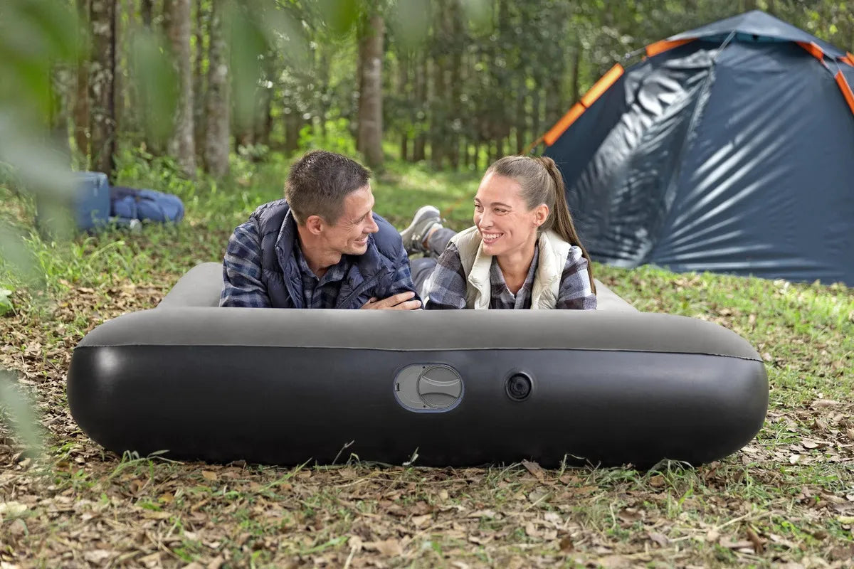 Colchão Inflável Tritech Queen Bivolt Usb Elétrico Bestway Cinza-escuro