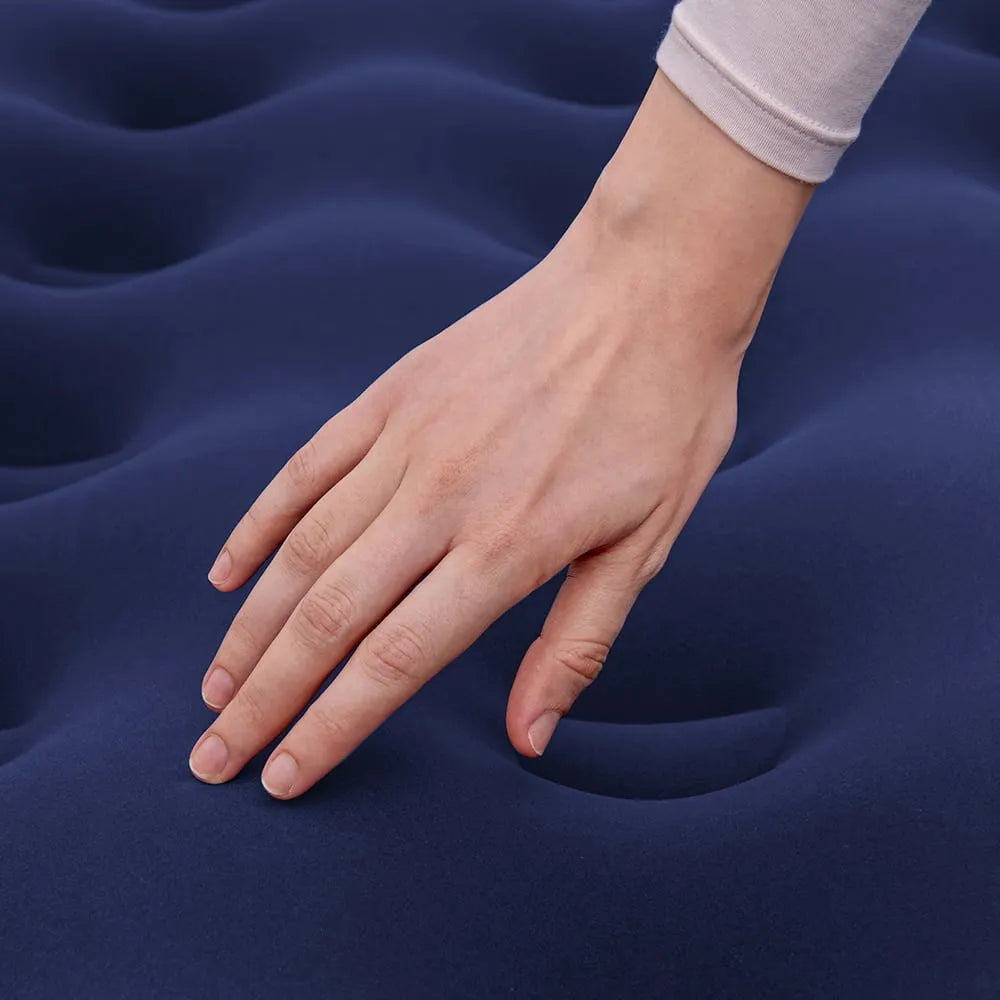 Colchão Inflável Casal Resistente 300kg + Bomba Ar Bestway Cor Azul