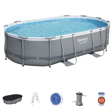Piscina Estrutural Oval 10.949L com Filtro 127V Bestway
