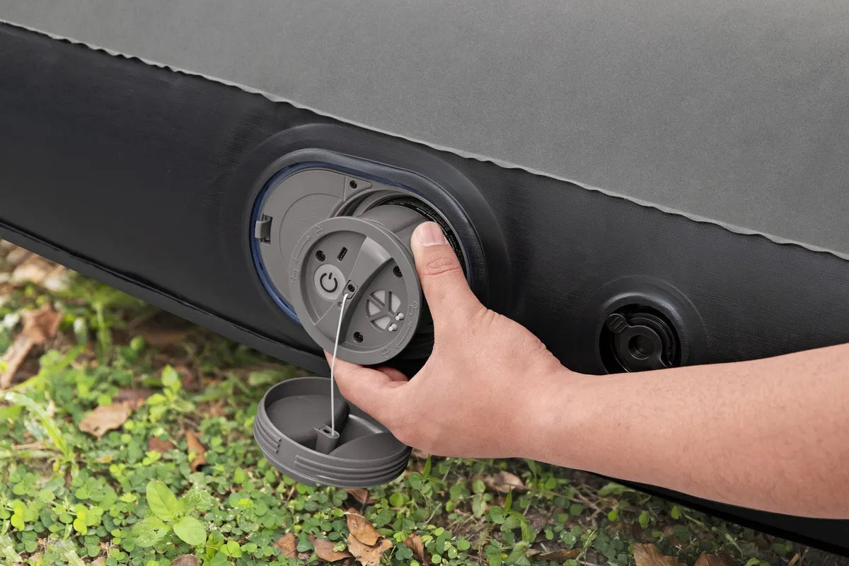 Colchão Inflável Tritech Queen Bivolt Usb Elétrico Bestway Cinza-escuro