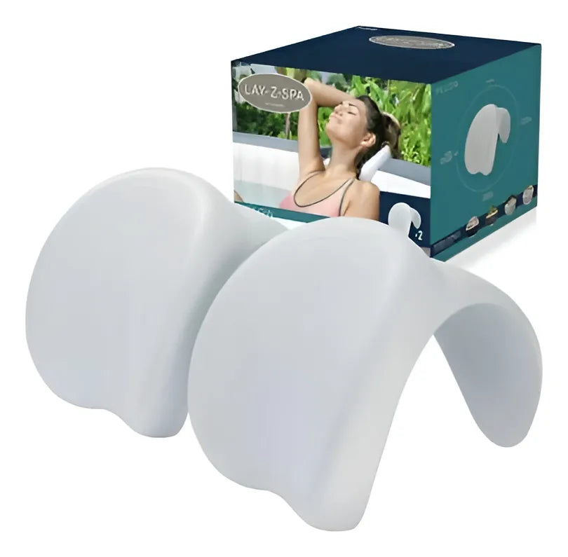 Conjunto 02 Encostos De Cabeça Lay Z Spa Bestway #60307 Branco