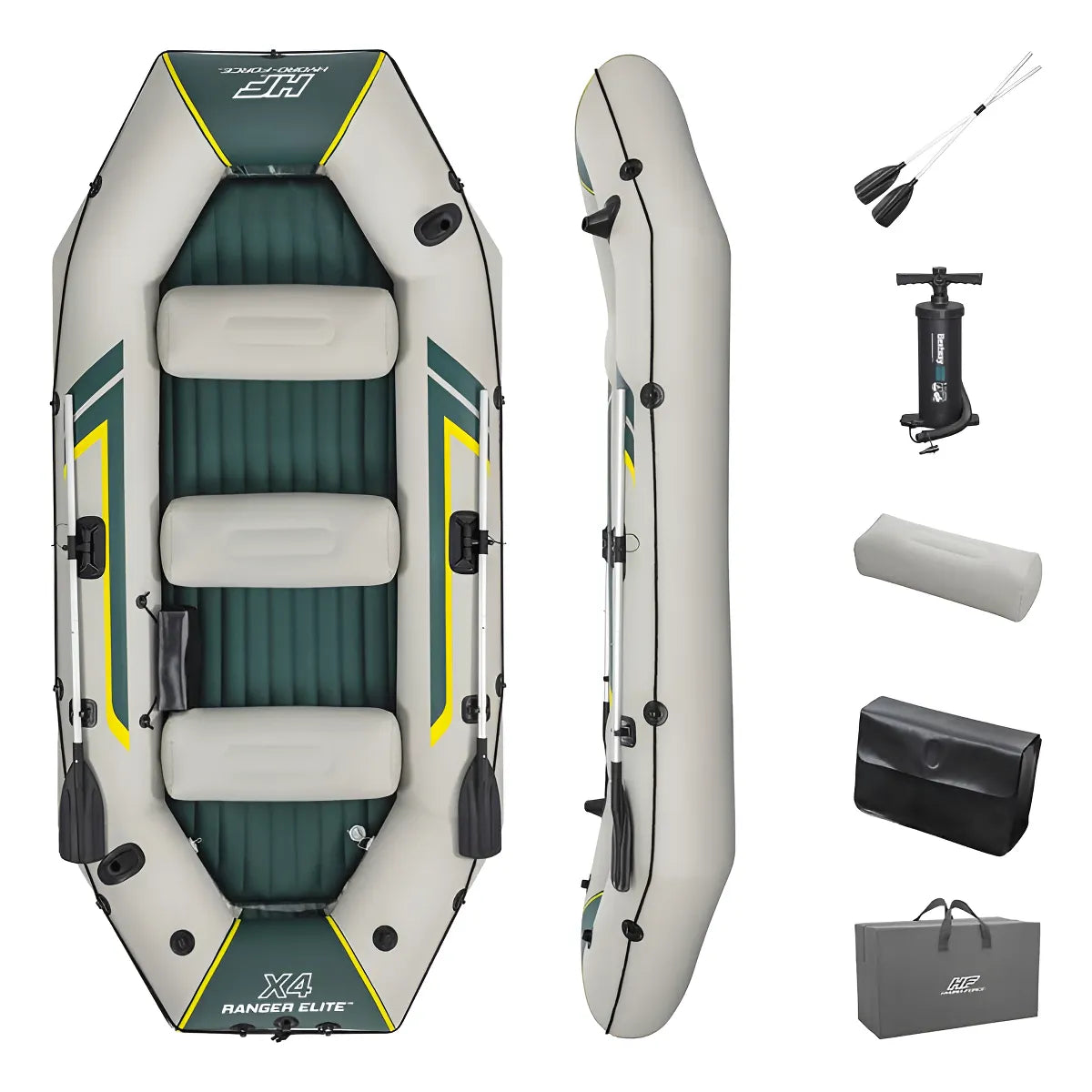 Bote Inflável Ranger 4x P/ 4 Pessoas+ 2 Remos+ Bomba Bestway