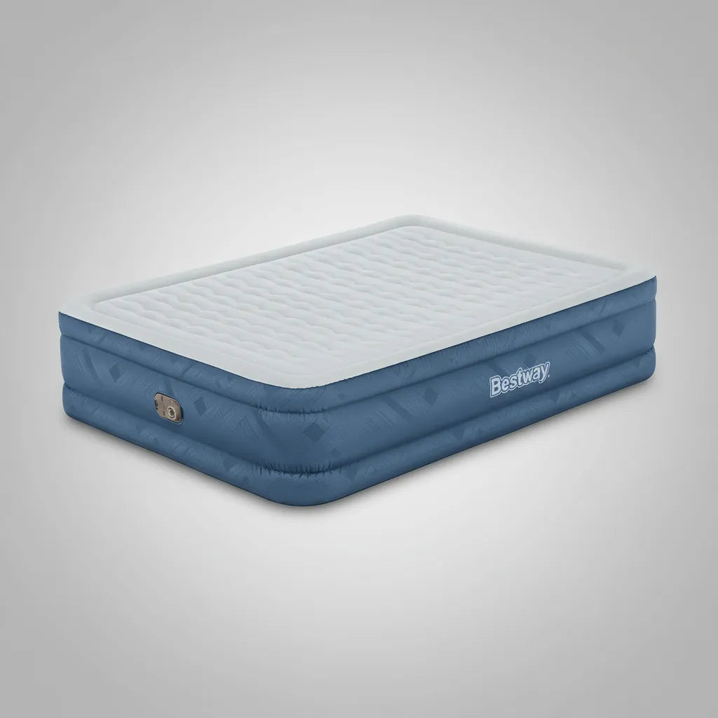 Colchão Inflável Casal Queen Colchão De Ar Grande Portátil Azul