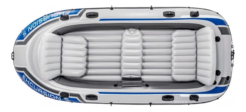 Bote Inflável Intex Excursion 5 Remos Bomba Capota Suporte