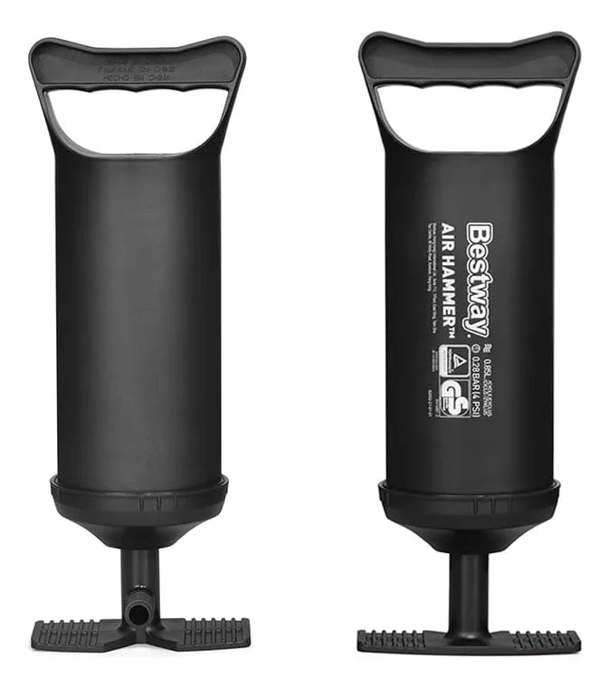 Bomba De Ar Manual 30cm Com 3 Bicos Adaptadores Bestway Cor Preto