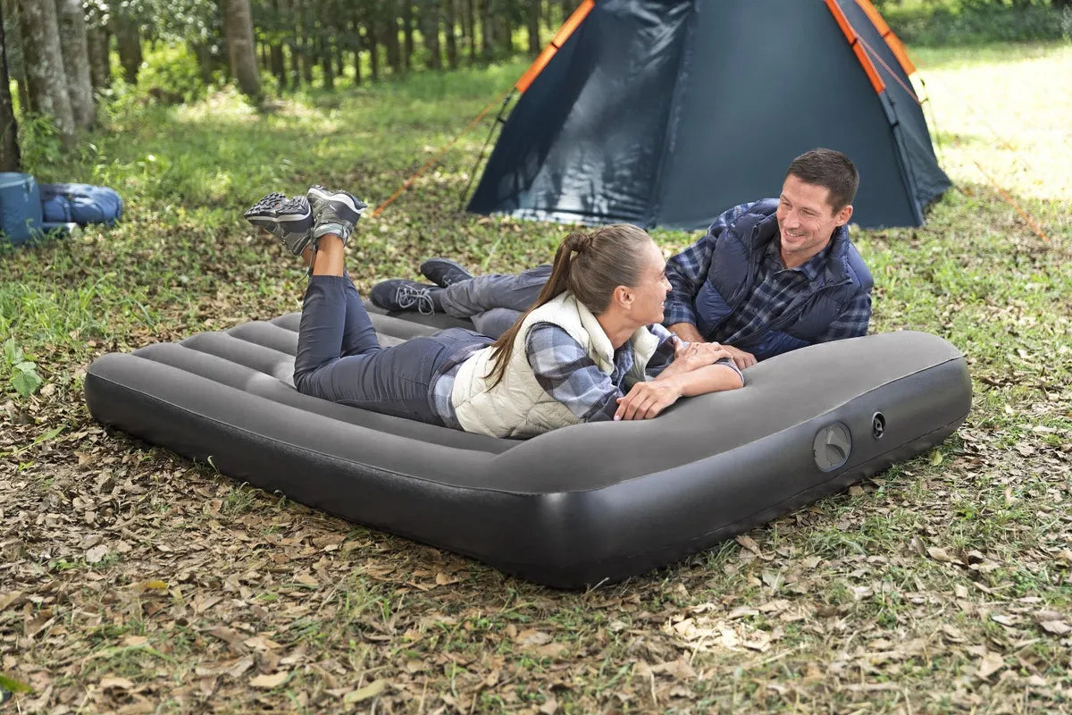 Colchão Inflável Tritech Queen Bivolt Usb Elétrico Bestway Cinza-escuro