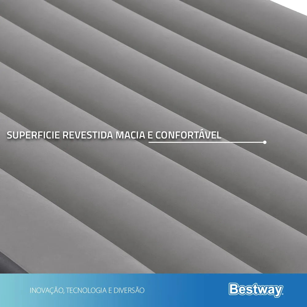 Colchão Inflável Bivolt Queen Casal Suporta 300kg Tritech Usb Elétrico Bestway